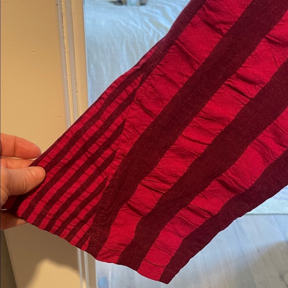 Red Striped Button-Up Top - Picture 3 of 5